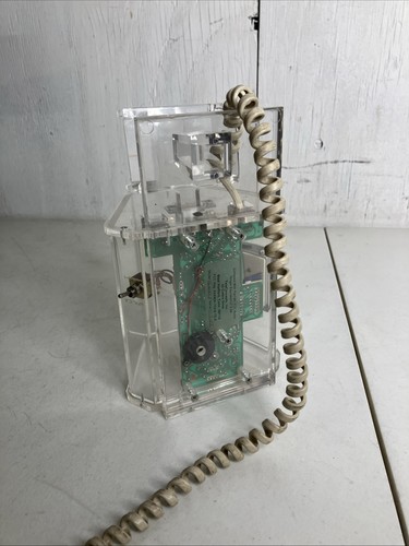 Vintage Mid Century Modern Klarglas Chrom Telefon von TeleConcepts FUNKTIONIERT! - Bild 9 von 11