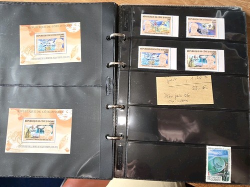 MAGNIFIQUE ALBUM TIMBRES CARTE ENVELOPPE BILLET JULES VERNE PHILATELIE - Foto 18 di 24