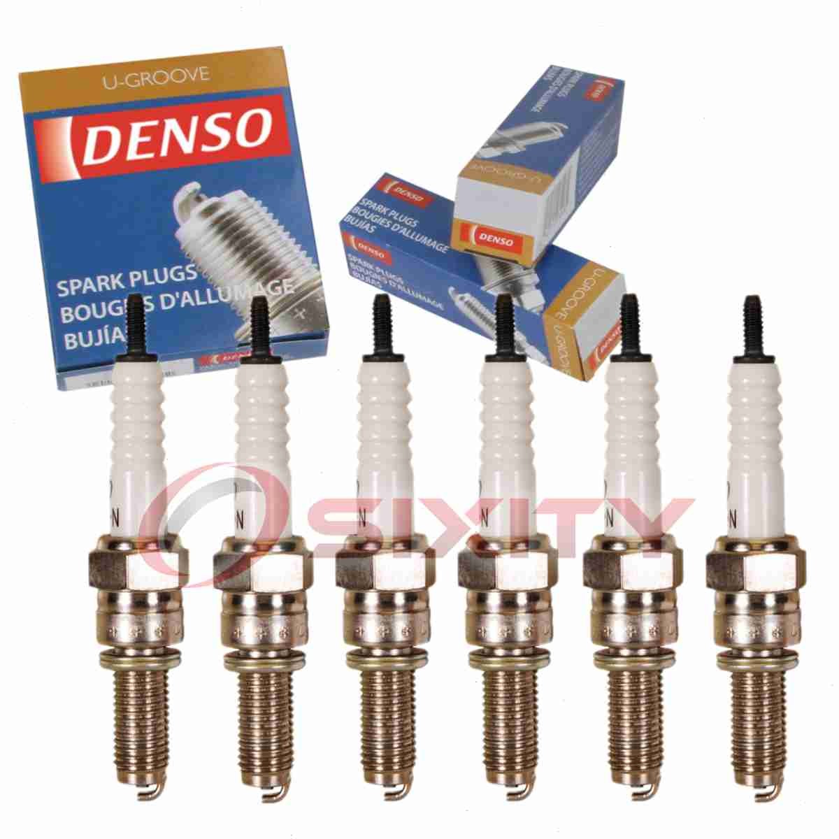 6 pc DENSO 4131 Standard U-Groove Spark Plugs for U27ESR-N 6263 Ignition cx