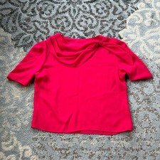 Vintage U-Turn of California Draped Blouse Pink Large