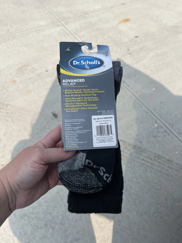 Женские короткие носки Dr Scholl's Advanced Relief 2 пары размер 4-10 синие серые - Изображение 3 из 4