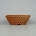 Tokoname Bonsai Pot by Juko Koyo Kiln Round Rivet Unglazed 14cm New Japan