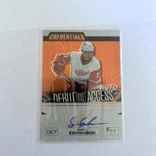 23-24 UD Credentials Debut Ticket Acces Copper Simon Edvinsson Rookie Auto 42/45