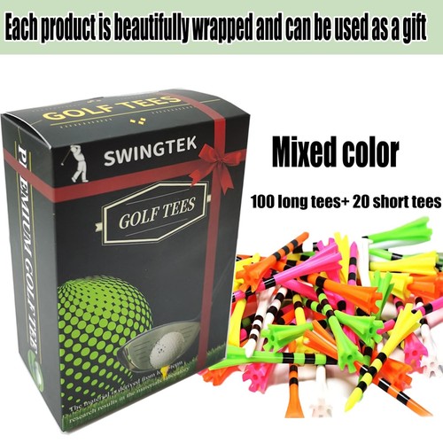 120 Pack Plastic Golf Tees,Contain 100 pcs 3-1/4 Inch Unbreakable Long Tees a... - Bild 3 von 7