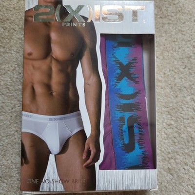 2xist Vintage 2013 Prints No-Show Brief Byzantium Cotton Spandex Purple Medium