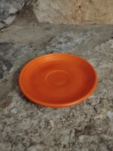 Vintage Atomic Orange 6 Inch Fiestaware Saucer Plate. Good Condition