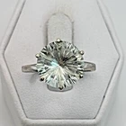 STUNNING .925 Vintage Sterling Silver Estate Ring Size 8 Colorless stone