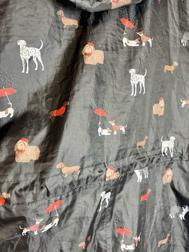 Joules Lightweight Raincoat UK 12 Dark Navy Dog Print Waterproof Breathable Hood - Bild 8 von 8