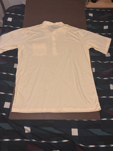 Vintage 70s-80s JC Penny Yellow Dagger Collar Pocket Polo T Shirt Size 2XLT - Picture 7 of 10
