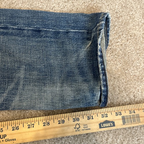 POLO Ralph Lauren Men's Jeans Hampton Distressed Blue Cotton Denim 36x32 - Imagen 14 de 15