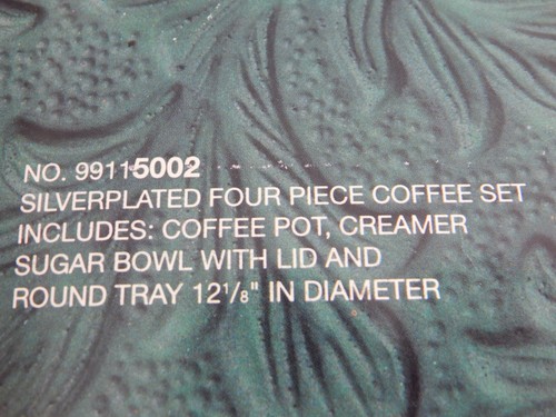 INTERNATIONAL SILVER CO. 4pc SILVER PLATED COFFEE TEA SET SERVER NEW BOXED - Picture 24 of 24