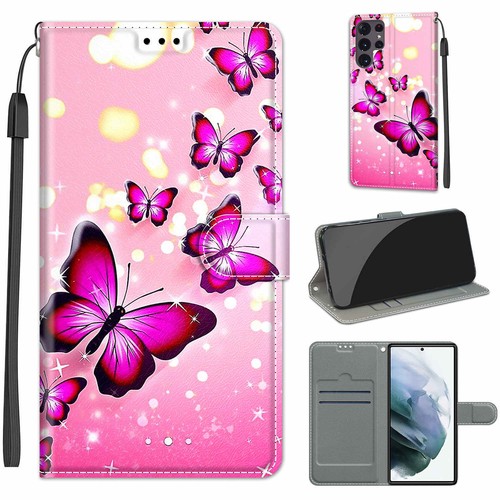 For Samsung Galaxy S21 S22 S23 Shockproof Leather Flip Wallet Phone Case+Strap - Picture 29 of 181
