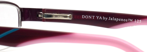 JALAPENOS Dont Ya Purple Girls Kids Rectangle Half Rim Eyeglasses 46-16-125 B:24 - Picture 13 of 16