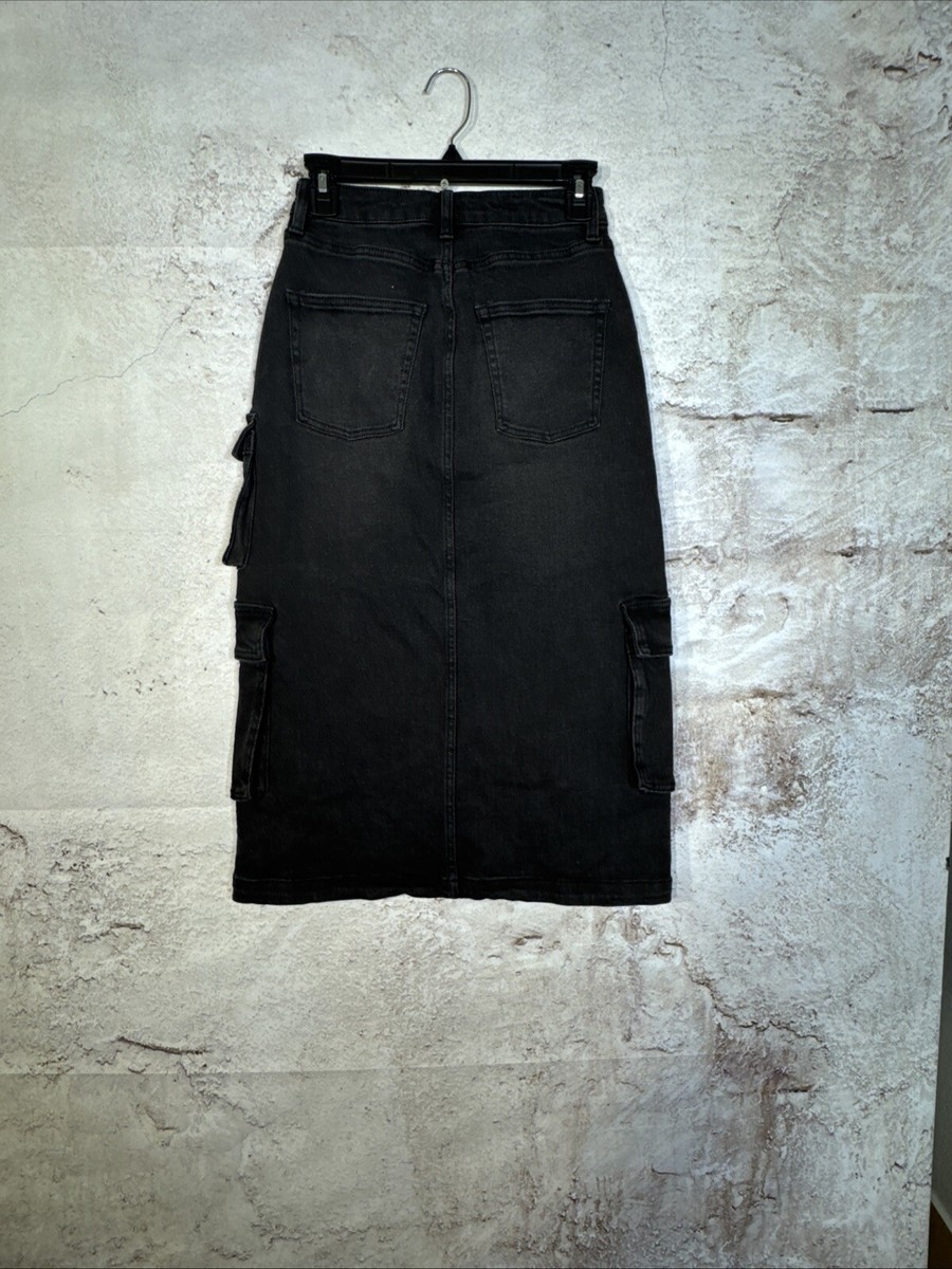 ★RAIVE★ Denim Midi Skirt in Black VJ3SS10210 DENIM MIDI SKIRT - Black | ZARA United States
