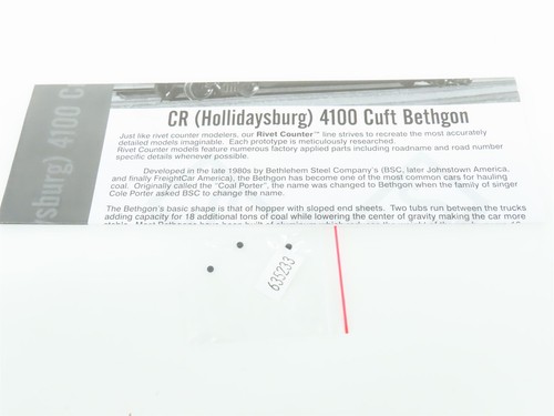 HO Scaletrains Rivet Counter SXT32465 CR Conrail Bethgon Gondola #507826 - Picture 11 of 13