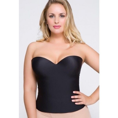 40 38 36 DD BLACK Crown-ette LONGLINE BRA SHAPER BUSTIER CORSET 5WAY BRIDAL - Picture 1 of 7