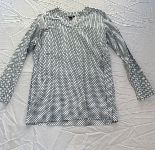 Lands End Damen Pullover Tunika Bluse Oberteil Gr. S Langarm Rautenmuster - Bild 6 von 8