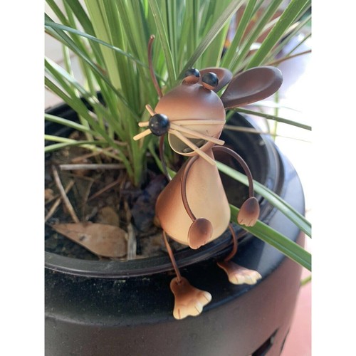 2x Miniature Metal Country Mice Brown & Gray Mice (only) WHIMSICAL Sitter U57 - Picture 6 of 16