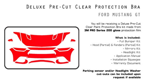 Ford Mustang GT 2015-2017 3M PRO PreCut Paint Protection Film Clear Bra PPF Kit - Picture 5 of 6