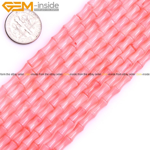 Cuentas de coral piedras preciosas columna tubo carcasa para hacer joyas sueltas cuentas 15" Reino Unido - Imagen 32 de 32