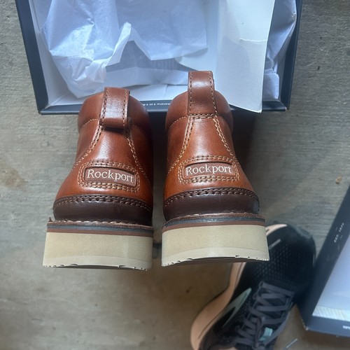 Botas Chukka Rockport Para Hombres Vibram Trutech Cuero Tostado Profundo/Chocolate Prestige 8 - Imagen 4 de 9