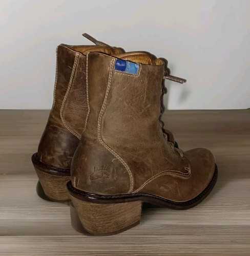 JOHN FLUEVOG Women's Adriana Nuni Lace-Up Rusty Brown/ Grey Winter Boots Sz 8M - Picture 11 of 15
