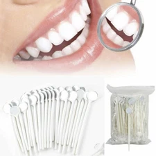100pcs Disposable Dental Mouth Mirror Reflector Odontoscope Dentist Equipment