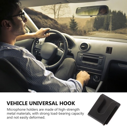 2 Pcs Car Mic Holder Universal Hook Bracket Microphone Clip - Zdjęcie 9 z 12