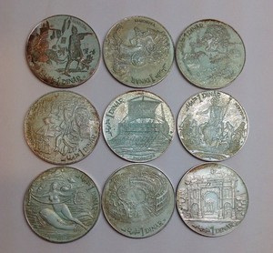 9-Of-10-1969-NI-Tunisia-1-Dinar-Proof-Habib-Bourguiba-Coins
