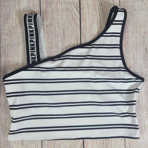 Victoria's Secret PINK Ultimate Sport BH Damen Large ungefüttert schwarz weiß