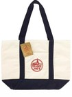 Trader Joe's Reusable Canvas Eco Tote Bag Heavy Duty Bag Blue White Brand