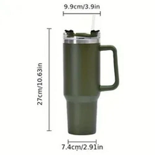Tumbler Stainless Steel Reusable Vacuum Insulated Lid Straw Leakproof Bottle Kid