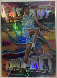 Kai Jones - 2021-22 Prizm Instant Impact Silver Prizm #20 - Hornets Rookie RC!