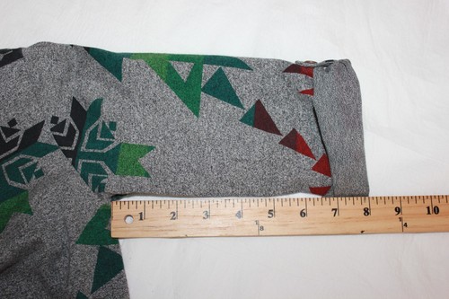 Ralph Lauren Aztec Print Pullover Dress Grey Multi Color Girl's Size L (12/14) - Picture 10 of 11