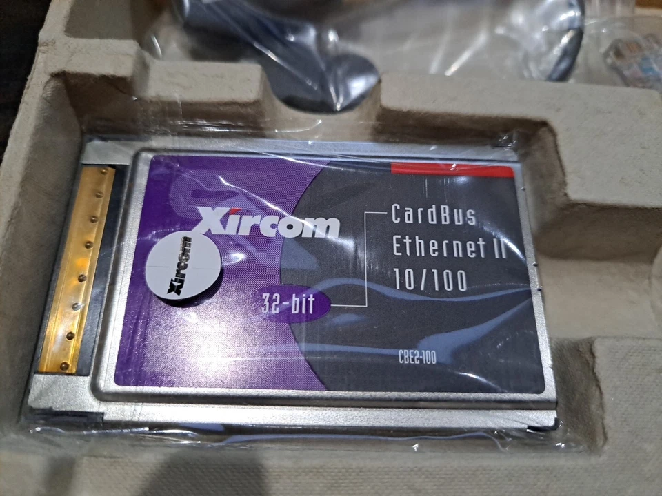 Xircom CardBus Ethernet II 10/100 PCMCIA PC Card #CBE2-100 New Open Box - Image 2 of 4
