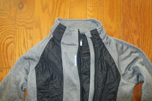 ❤️S ❤️REEBOK ❤️TOP GRAY NYLON OUTER JACKET GRAY BLACK SPORTS CROPPED FULL ZIP - Picture 7 of 7