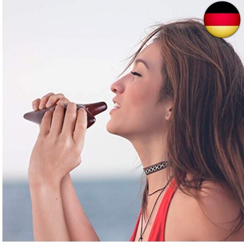 AKLOT Okarina,12 Löcher Okarina Alto C Smoked Straw Fired Ocarina - Bild 7 von 9