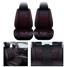Leather Seat Covers Full Set 5-Sits Front & Rear Cushion For Nissan Frontier