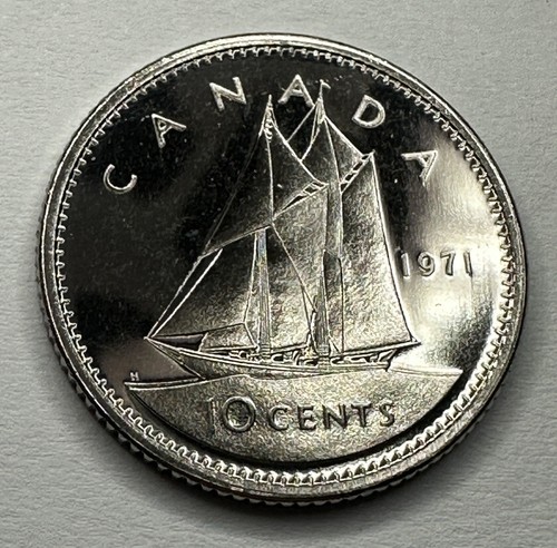 1971 Canadian 10Cent Dime Proof-Like Coin Uncirculated. Beautiful Coin!!! - Picture 3 of 4