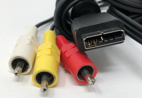 Official Authentic Sony PlayStation 1 2 3 PS1 PS2 PS3 AV Composite 8 ft Cable - Picture 4 of 4