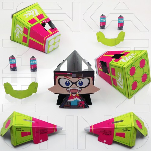 SPLATOON 2 TENTA MULTI MISSILI 3" MINI ORIGAMI KIT FIGURE CARTA NINTENDO SWITCH - Foto 8 di 10