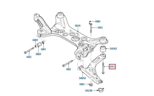 FORD TRANSIT MK8 + CUSTOM - Front Lower Control Arm Wishbone REAR Bolt - GENUINE - Picture 3 of 6