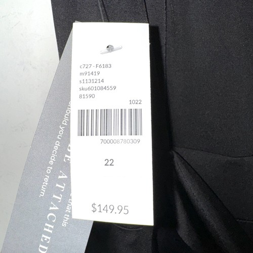 Lane Bryant Maxi Dress Plus Sz 22 Black Mesh V Neck Sleeveless Sexy Holiday NWT - Picture 12 of 12