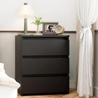 3 Drawers Nightstand Small Sofa Table Wooden Storage Cabinet Bedroom Furniture