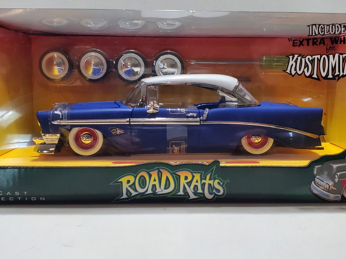 Jadatoys 1956 シボレーベルエア 1/24 JADA STREET LOW 1956 CHEVY BEL AIR 1:24 SILVER WITH BLACK