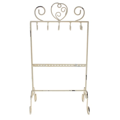 Soporte para joyas blanco viejo 37 cm Shabby Chic soporte para joyas soporte para joyas organizador - Imagen 5 de 6