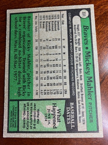 1979 Topps Baseball Singles - Complete Your Set - Pick A Card (165 - 386) - Picture 367 of 513