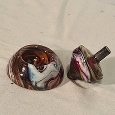 ANDY DAVIS, Glass Art Spinning Top Base, Megans Run , 338S