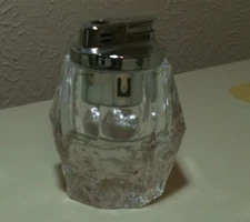 Vintage Colibri Heavy Glass Table Lighter Paperweight Japan