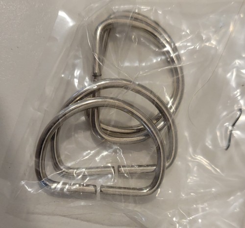 Vintage New 1980 (4) Silver 1.25" Metal D-Ring Sewing Notion Belt Bag Hardware  - Picture 1 of 2